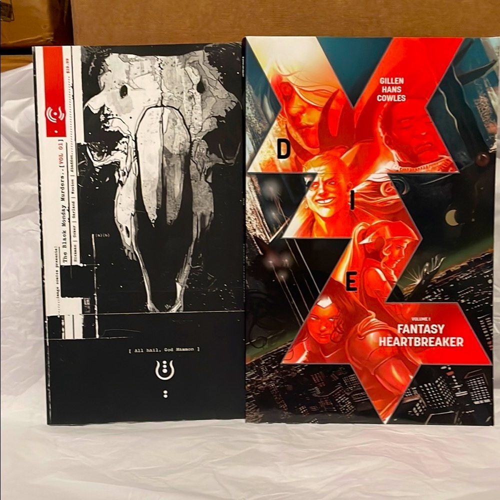 Lot of 2 Comic Book Graphic Novel The Black Monday Murders  Fantasy Heartbreaker